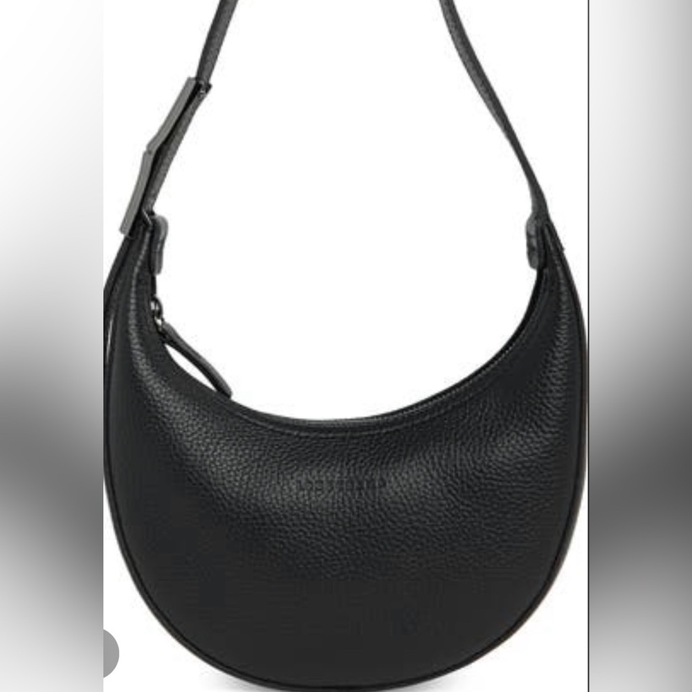 Longchamp Black Half-Moon Shoulder Bag (Large)